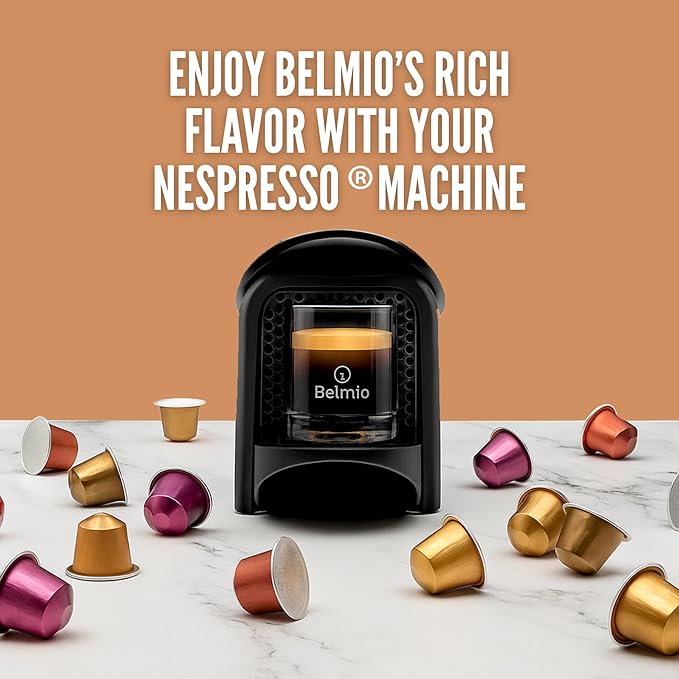 Belmio Chocolate Therapy Espresso Coffee Pods – Medium Roast – Unique & Flavorful - Nespresso Original Line Compatible – 10 Count (Pack of 10)