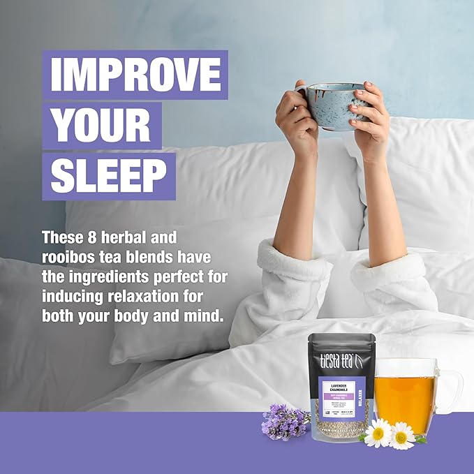 Tiesta Tea - 8 Herbal & Rooibos Sampler Dry Flight Set, Loose Leaf, No Caffeine, Makes Hot and Iced, Assorted Tea Sets with Herbal, Chai, Fruit Blends & More, 8 Resealable Sample Pouches