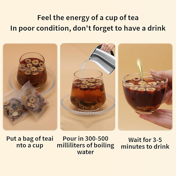 Addtool Maca Ginseng Power Blend Tea，Ginseng-Infused ten Treasure Kidney Tea , for Women & Men。with,Reishi Red Date Wolfberry Mulberry Cassia seed，Premium (180 grams / 15 packs) Each tea bag can be steeped multipletimes.