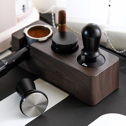 58.35mm Espresso Tamper, 3 Spring Loaded Tamper, Coffee Tamper with Stainless Steel Ripple Base, Self Leveling Tamper for Barista, Compatible with 58mm Rancilio, Gaggia Bottomless Portafilter