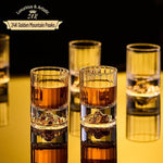 Load image into Gallery viewer, DUJUST 【2025 New Design】 Gold Mountain Shot Glasses (1.5oz), Crystal Shot Glass Set Decorated with 24K Gold Mountain, BPA-Free &amp; Lead-Free, Perfect for Décor &amp; Collection, Gift Choices - 2 pcs