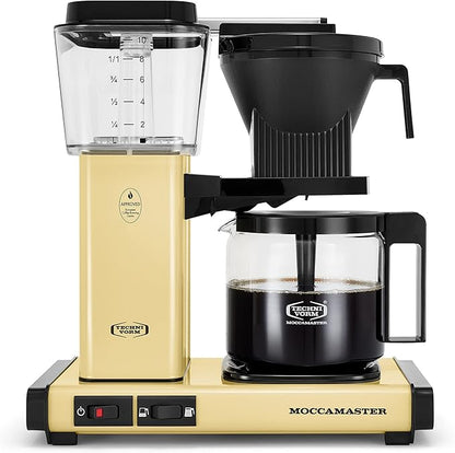 Technivorm Moccamaster 53927 KBGV 10-Cup Coffee Maker Butter Yellow, 40 Ounce, 1.25l