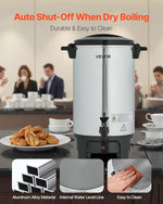 Load image into Gallery viewer, VEVOR Commercial Coffee Urn, 30 Cup 4.5 L Hot Beverage Dispenser with Dripless Faucet, Quick-Brewing Commercial Coffee Maker, Automatic Temperature Control, for Catering, Party, Church &amp; Restaurant