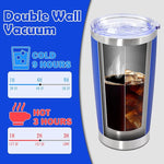 Load image into Gallery viewer, 20oz Tumbler Bulk Stainless Steel Tumbler Cup with Lid Vacuum Insulated Double Wall Travel Mug, Durable Powder Coated Travel Coffee Tumbler Mug for Hot &amp; Cold Drinks, Dark Blue,8 Pack