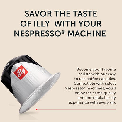 illy Aluminum Espresso Capsules - Compatible with Nespresso Machines - Forte Extra Bold Roast Coffee- Rich & Strong Flavor - Notes of Dark Chocolate - Single Serve Capsules - 10 Count (Pack of 5)
