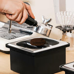 Load image into Gallery viewer, Espresso Coffee Knock Box, Stainless Steel Coffee Pucks Container, with Noise Reduction Rubber Ring,Silicone Bar for Knocking Portafilter Filter Grinds