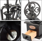 Load image into Gallery viewer, Coffee Grinder,Wooden Coffee Bean Grinder Manual Coffee Grinder Roller, Antique Coffee Mill with Cast Iron Hand Crank for Making Mesh Coffee, Decoration, Best Gift (Black (four deformation base))