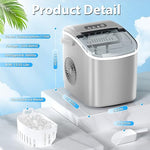 Load image into Gallery viewer, Antarctic Star Countertop Ice Maker，Portable Ice Makers with Self-Cleaning, Bullet Ice Machine, 26Lbs/24H, 9 Ice Cubes Ready in 6 Mins for Kitchen Bar Party RV, Grey