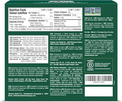 VAHDAM, Cardamom Masala Chai Tea Bags (100 Count) Non GMO, Gluten Free, No Artificial Flavor | Blended w/Exotic Spices | Chai Tea | Resealable Ziplock Pouch