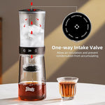 Load image into Gallery viewer, Cold Brew Coffee Maker 450ML, Ice Drip Coffee Brewer,Slow Dripper Coffee Maker with Fine Mesh Filter, Adjustable Water Flow (Dark Brown)