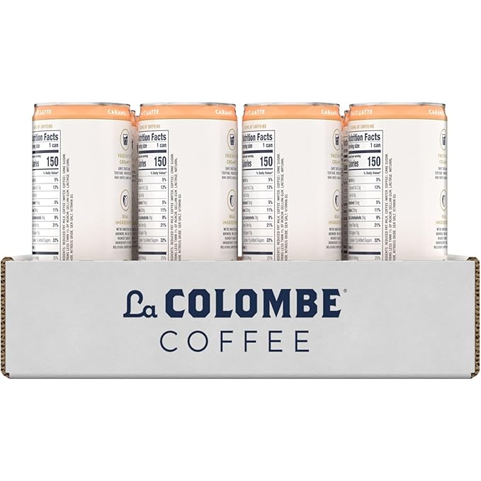 La Colombe Coffee, Caramel Draft Latte, 11 fl oz Cans (Pack of 12), Coffeehouse Quality Cold Brew, Specialty Grade Coffee Beans, Ready-to-Drink On-the-Go