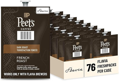 Flavia Peet’s Coffee French Roast Freshpacks works only with Flavia Brewers, Dark Roast (Case of 76)