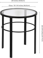 Load image into Gallery viewer, Henn&amp;Hart 20" Wide Round Side Table in Blackened Bronze, Table for Living Room, Bedroom