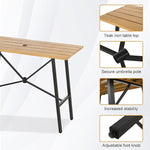 Load image into Gallery viewer, PHI VILLA 5 Piece Patio Bar Set, High Top Outdoor Dining Table and Chairs with Swivel Bar Stools (Gray) &amp; Wood-Like Steel Rectangle Bar Table for Yard, Deck, Garden and Kitchen