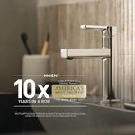 Load image into Gallery viewer, Moen YB8863BN 90 Degree 3-Light Dual-Mount Bath Bathroom Vanity Fixture with Frosted Glass, Brushed Nickel