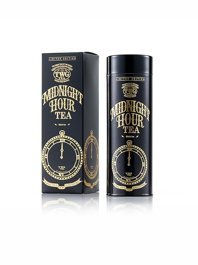 TWG Tea | Midnight Hour Tea | Black Tea | Lemongrass & Tropical Fruits | Haute Couture Tin, 100g | Gift Set