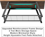Load image into Gallery viewer, Tohomeor 2-Tier Industrial Coffee Table Mnimalist Vintage Farmhouse Wooden and Metal Living Room Coffee Table with Storage Shelf Accent Furniture (Rustic Brown)