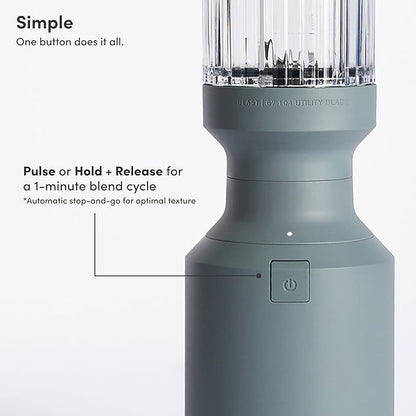 Beast Mighty 850 Plus | Premium Compact Personal Blender | Smoothies, Shakes, Dressings, Sauces | Blends Ice and Frozen Fruit | New XL Vessel | Extra Vessels, Lids and Straws | 850W (Mist)