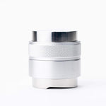 Load image into Gallery viewer, Crema Coffee Products | 45.5mm Coffee Distributor/Leveler &amp; Hand Tamper | Fits Flair Pro and Pro 2 | Double Sided, Adjustable Depth | Beautiful Espresso Hand Tampers (45.5mm) (Silver)