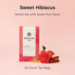 Load image into Gallery viewer, OSULLOC Sweet Hibiscus (Lemon &amp; Cinnamon flavor), Decaffeinated Herbal tea, Relaxing Fruit Blended Hibiscus tea, Premium Tea bags from Jeju Island, 20 count, 1.27 oz