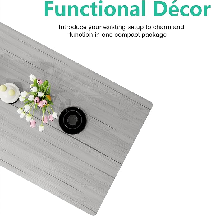 Farmhouse Coffee Table Rectangular Center Table for Living Room Table Wooden Tabletop with Metal Frame,Mid Century Modern Design,Easy Assembly,Wood Coffee Table,Grey