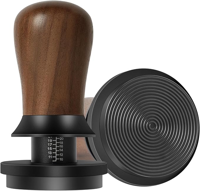 PUSEE 51mm Espresso Coffee Tamper - Premium Barista Coffee Tamper, 30lb Calibrated Double Spring Titanium Coating Base Ground Espresso Tamper, Fits for All 51mm Portafilters, Espresso Accessories