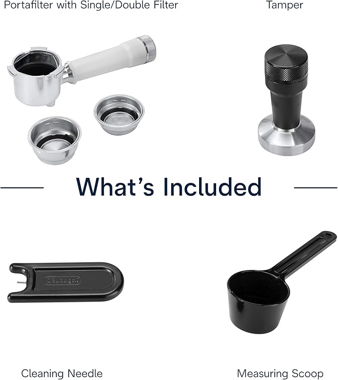 De'Longhi Dedica Duo Compact Espresso Machine - Cold Brew Coffee Maker with Milk Frother Wand- for Espresso, Hot & Iced Coffee, Cappuccinos, Lattes & Home Barista Brewing, Vanilla