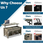 Load image into Gallery viewer, VINGLI Farmhouse Lift Top Coffee Table, Rustic Grey with Storage Shelf/Hidden Compartment, Mesa De Centro para Sala