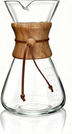 Load image into Gallery viewer, AGOGO Pour Over Coffee Maker Glass - 6/8/10 Cup Barista Kit with 304 Stainless Filter for Home, Office, Camping, Cafes - Easy Clean Coffee Dripper Set (Rag&amp;Brush Included) (10 Cup/34 oz-Slim Shape)