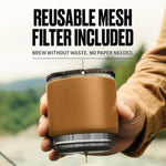 Load image into Gallery viewer, Nest Pour Over Coffee Kit | Coffee Maker for Camping | All-In-One Travel Pour Over | Transportable Dripper, Two 10oz Stainless Steel Travel Mugs | Compact Storage &amp; Adventure Ready | Sahara