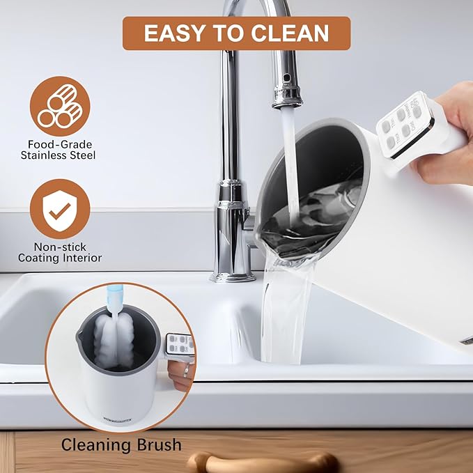 Milk Frother, 4 in 1 Milk Electric Milk Steamer, 500W 11.8oz/350ml Automatic Warm and Cold Foam Maker for Coffee,Latte, Cappuccino, Macchiato, Hot Chocolate, Silent Operation, White