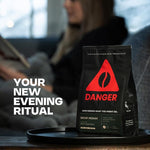 Load image into Gallery viewer, Danger Coffee by Dave Asprey, Remineralized, Mold Free &amp; Lab Tested Swiss Water Decaf Whole Bean Coffee, Medium Roast, Decaffeinated 10.9 Ounce