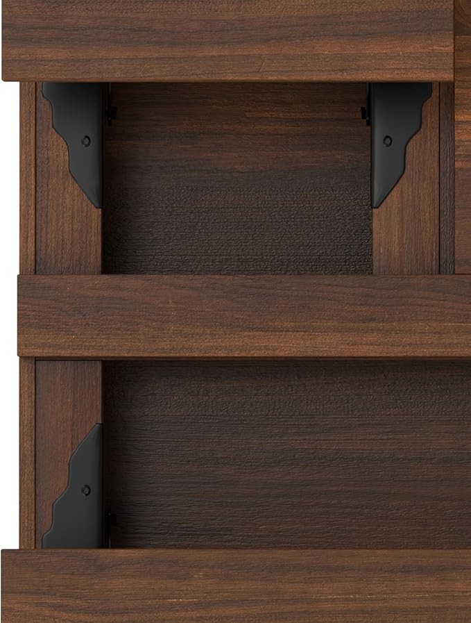 SIMPLIHOME Hunter Lift Top Coffee Table - 32 inch Wide Solid Walnut Veneer and Metal Industrial Square Cocktail Table, Living Room Table with Dual Lift Tops, Hidden Storage and Hairpin Legs