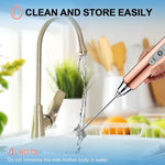 Load image into Gallery viewer, YUSWKO Rose Gold Handheld Milk Frother Wand for Coffee, Rechargeable Electric Whisk with 3 Heads 3 Speeds Drink Mixer Coffee Frother For Latte, Cappuccino, Hot Chocolate, Egg
