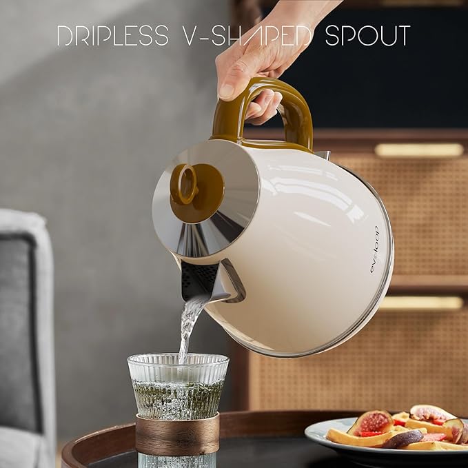 1.7L Electric Kettles, BPA Free Tea Kettle, Hot Water Boiler Heater, Stainless Steel Teapot, Auto Shut-Off & Boil-Dry Protection, 120V/1500W