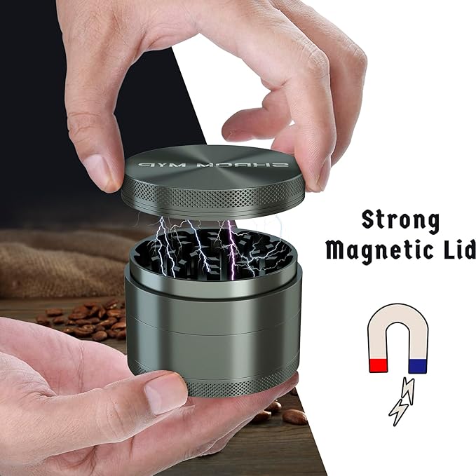 Grinder, Large 3.0” Kitchen Tools Aluminum Metallic Gray