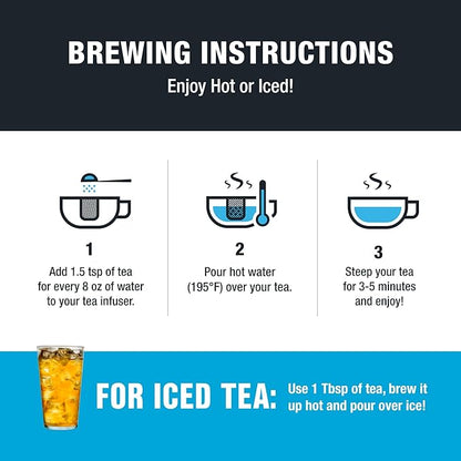 Tiesta Tea - First Flush Darjeeling Black Tea, Loose Leaf, Single Origin Premium Black Tea from India, Pure High-Caffeinated Blend, Makes Hot or Iced & Up to 50 Cups, 4oz Refillable Tin