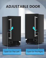 Load image into Gallery viewer, Commercial Ice Maker Machine Reversible Door 120LBS/Day, Undercounter Ice Makers 30LBS Storage Bin and 40 Ice Cubes, Icemaker Machine Brushed Metal with Water Line, Ice Scoop