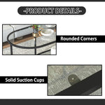 Load image into Gallery viewer, Coffee Table Black Glass Coffee Table for Living Room,2 Tiers Oval Center Table with Sturdy Metal Frame,Modern Tempered Glass Accent Table for Bedroom Home Office