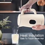 Load image into Gallery viewer, 1.5L Electric Kettle Stainless Steel, Double Wall Cool Touch Teapot, Fast Boil,5 Temperature Control, LED Display, Auto Shut-Off,Keep Warm Function,Cream White