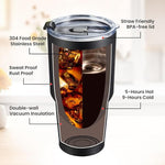 Load image into Gallery viewer, COMOOO I Paused My Game To Be Here Gifts for Teen Boys Girls Gamers, 30 oz Black Insulated Stainless Steel Tumbler with Lid, Funny PC Gamer Humor Joke for Husband Kids Teens Boyfriends Mug Cup