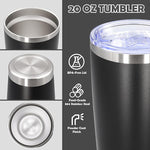 Load image into Gallery viewer, 20oz Tumbler Bulk Stainless Steel Tumbler Cup with Lid Vacuum Insulated Double Wall Travel Mug, Durable Powder Coated Travel Coffee Tumbler Mug for Hot &amp; Cold Drinks, Mix,12 Pack