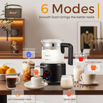 Load image into Gallery viewer, Milk Frother and Steamer, 6 in 1 Milk Steamer and Milk Warmer, 17oz Auto Shut Off Electric Frother with Touch Screen, Hot/Cold Foam Maker for Coffee, Latte, Cappuccino, Hot Chocolate