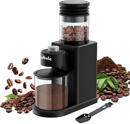 Wancle Conical Burr Coffee Grinder Electric, Coffee Bean Grinder, 25 Grind Settings-Adjustable for Espresso French Press Drip, 2-12 Cup Capacity, Low Noise, 80g Bean Capacity (Expandable to 120g)