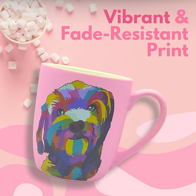 Stoneware Mug for Pet Lovers 18 Oz - Goldendoodle Coffee Mug - Coffee Cups Ceramic - Travel Coffee Mug for Drinks