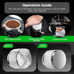 Load image into Gallery viewer, IKAPE Coffee Products, 51mm Coffee Distributor &amp; Hand Tamper, Adjustable Depth Espresso Distributor Fits All 51mm Espresso Portafilter, Compatible with Delonghi Bottomless Portafilter (White)