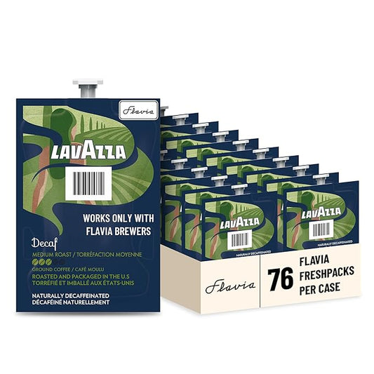 Flavia Lavazza Decaf Coffee Freshpacks works only with Flavia Brewers, Medium Roast (Case of 76)