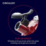 Load image into Gallery viewer, Circulon Enamel on Steel Whistling Teakettle/Teapot With Flip-Up Spout, 2 Quart - Red