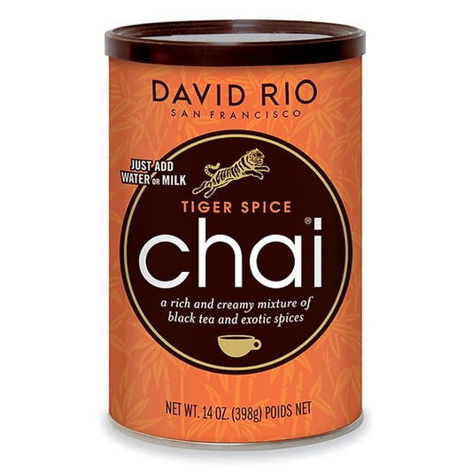 Tiger Spice Chai Tea Latte Mix, 14 Oz, Black Tea, Organic Spices, Dairy Free, Serve Hot or Cold, Just Add Water or Milk, 14 Servings