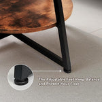 Load image into Gallery viewer, 2-Tier Circle Coffee Table with Storage Modern Circular Coffee Table 28.35in Wood Rustic Table for Living Room, Small Space, Home Office, Easy Assembly (Rustic Brown)